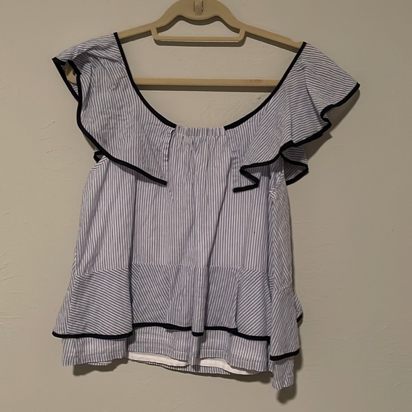 JCrew Ruffle Sleeve Top - Picture 5 of 7